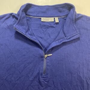 Tasc Performance Quarter Zip Navy Men’s Large Pima Cotton/Bamboo Blend